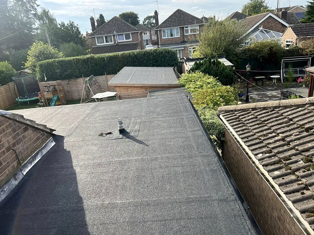 Felt flat roof, another photo from the job