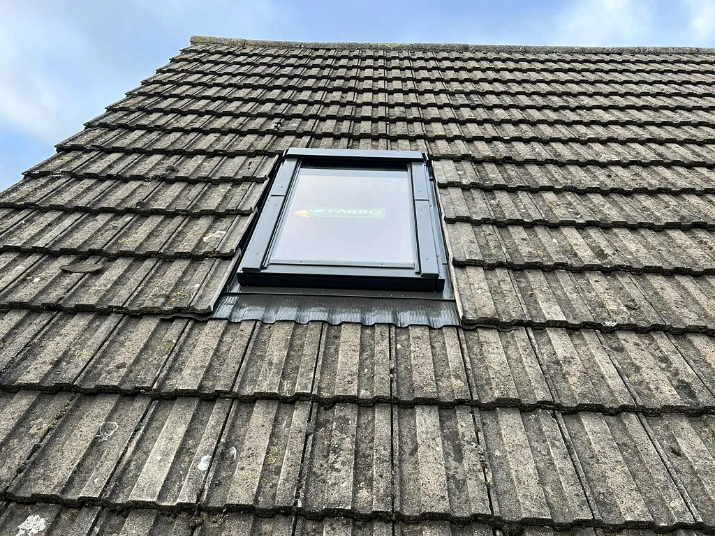 Velux window in a tiled roof