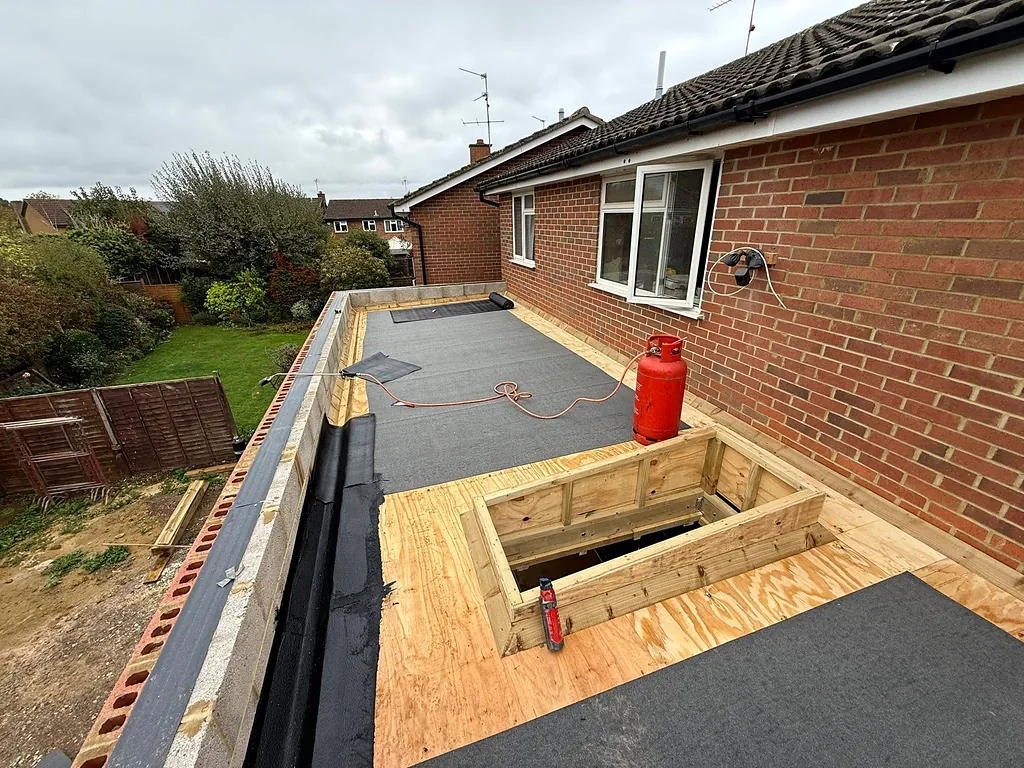 Deck and the kerb for the roof lantern